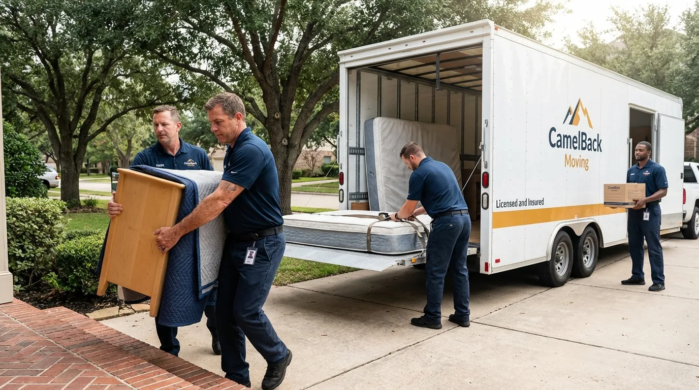 Crew loading residential truck for cross-state move from Oaklyn, NJ